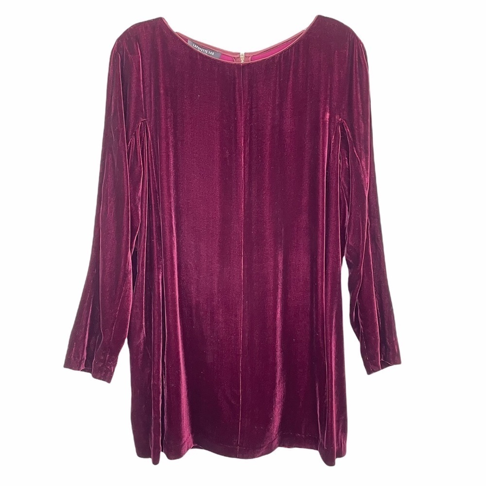 Lafayette 148 Red Velvet Dress S